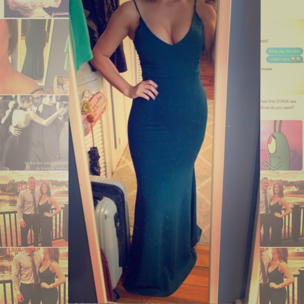 Lulu’s gorgeous emerald green formal dress
